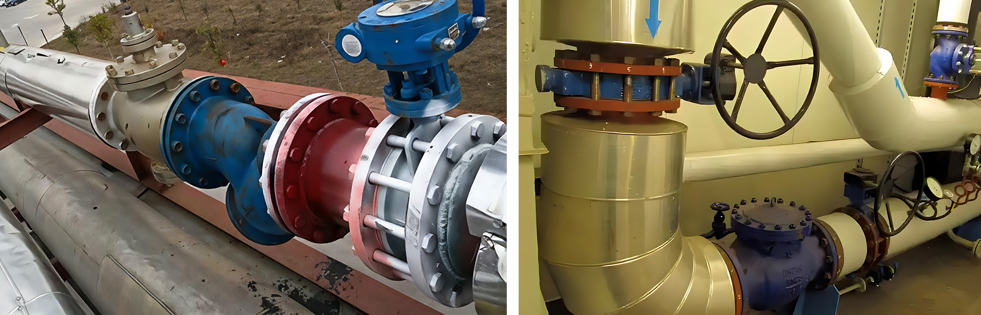 L90 Butt Welded Hard Seal Three Eccentric  Butterfly Valve